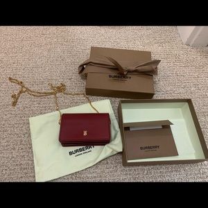 Authentic Burberry chain card holder